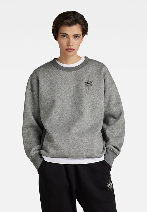 G-STAR - Unisex core oversized r sw - medium grey htr