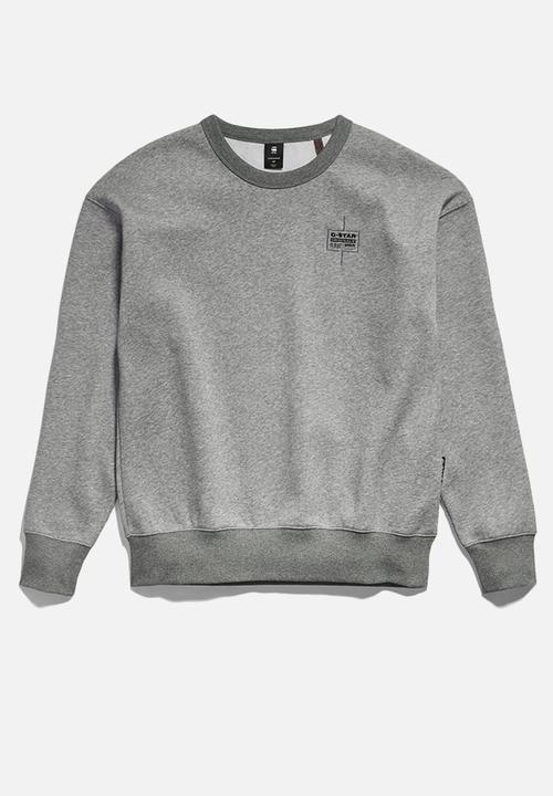 G-STAR - Unisex core oversized r sw - medium grey htr