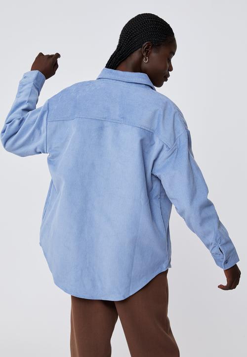 Cotton On - The lightweight cord shacket - blue haze