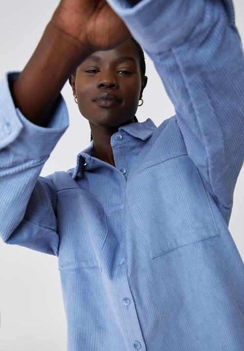 Cotton On - The lightweight cord shacket - blue haze