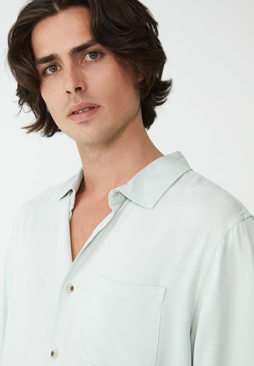 Cotton On - Cuban short sleeve shirt - cool mint