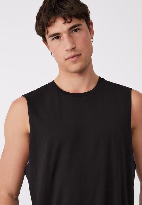 Cotton On - Organic muscle - black
