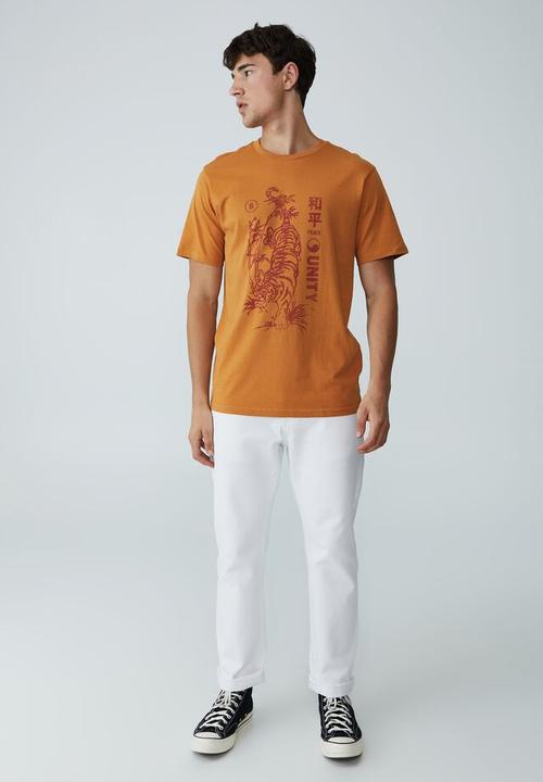 Cotton On - Tbar cny T-shirt - buckskin gold/bamboo tiger
