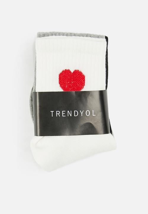 Trendyol - Patterned 3 pack knitted socks - multi