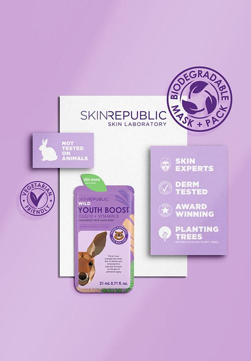 Skin Republic - Youth Boost CoQ10 + Vitamin E Kangaroo Face Mask Sheet