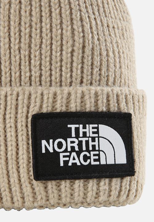 The North Face - Tnf logo box cuffed beanie - flax