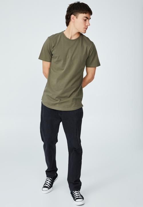 Cotton On - Organic longline T-shirt - military