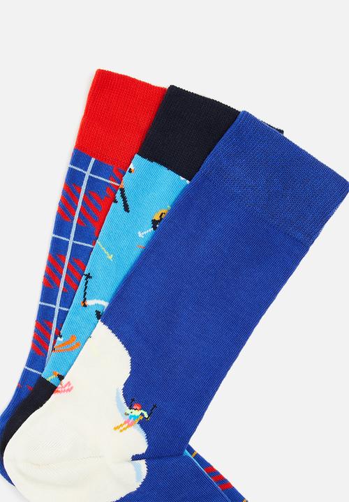 Happy Socks - 3-Pack downhill skiing socks gift set - multi 