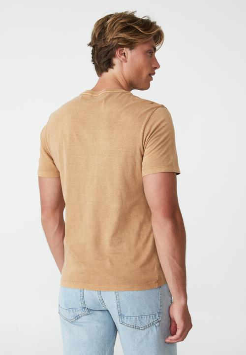 Cotton On - Organic crew T-shirt - golden oak