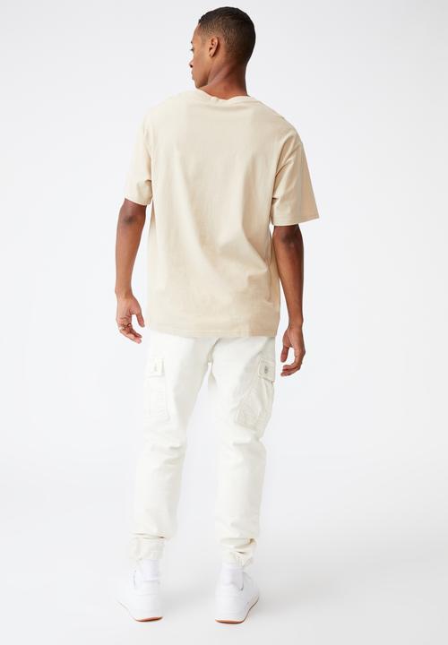 Cotton On - Military cargo pant - washed bone