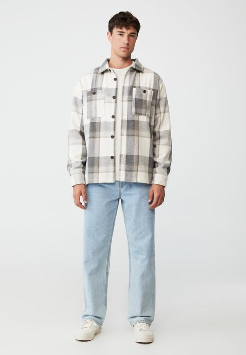 Cotton On - Heavy overshirt - off white check