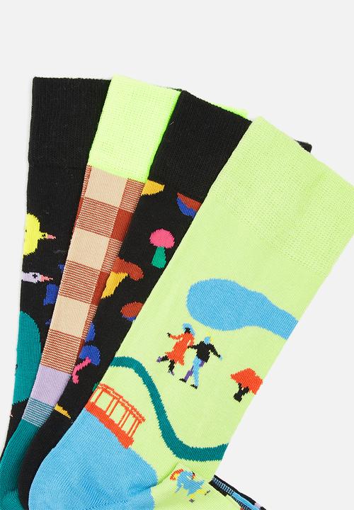 Happy Socks - 4-Pack into the park socks gift set - multi 