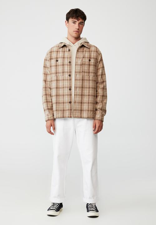 Cotton On - Heavy overshirt - latte check