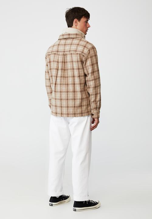 Cotton On - Heavy overshirt - latte check