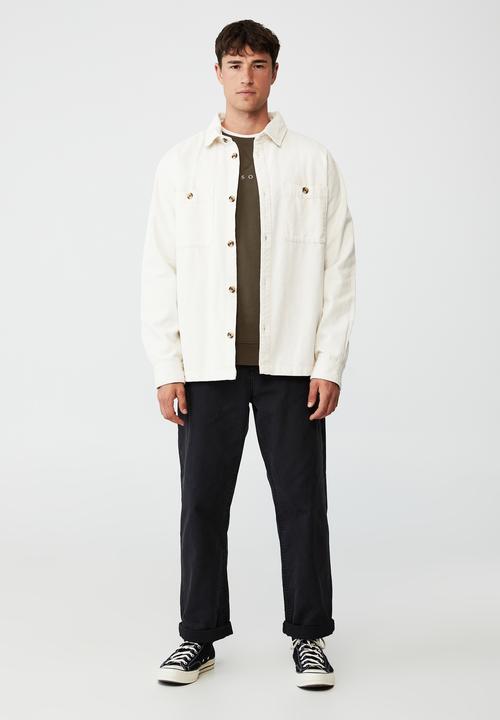 Cotton On - Graphic crew fleece - military