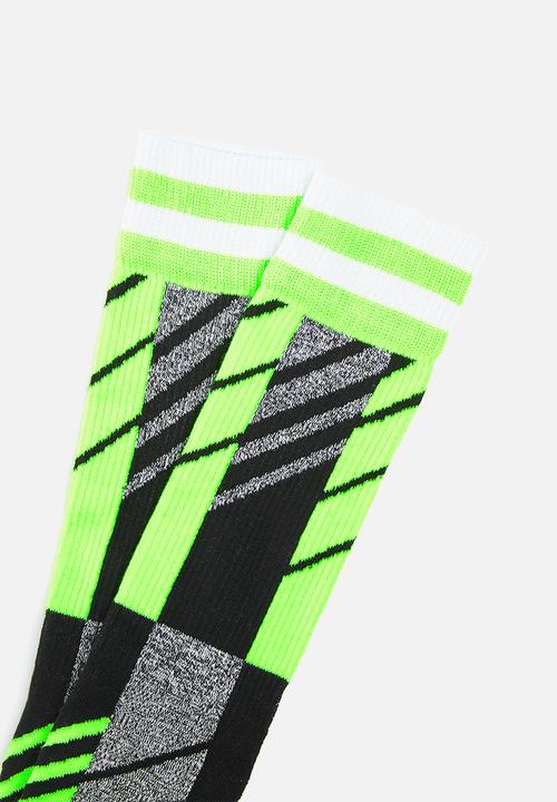 Happy Socks - Scattered stripe crew socks - multi 