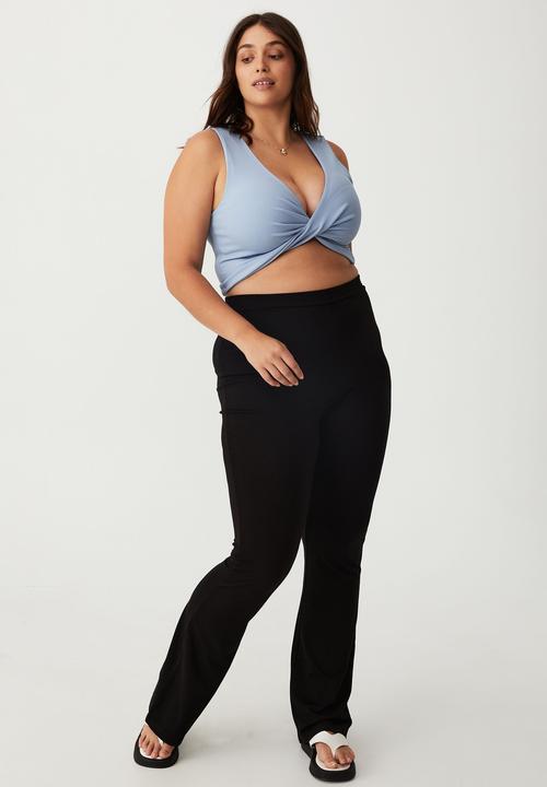 Cotton On - Curve pull on flare pant - black