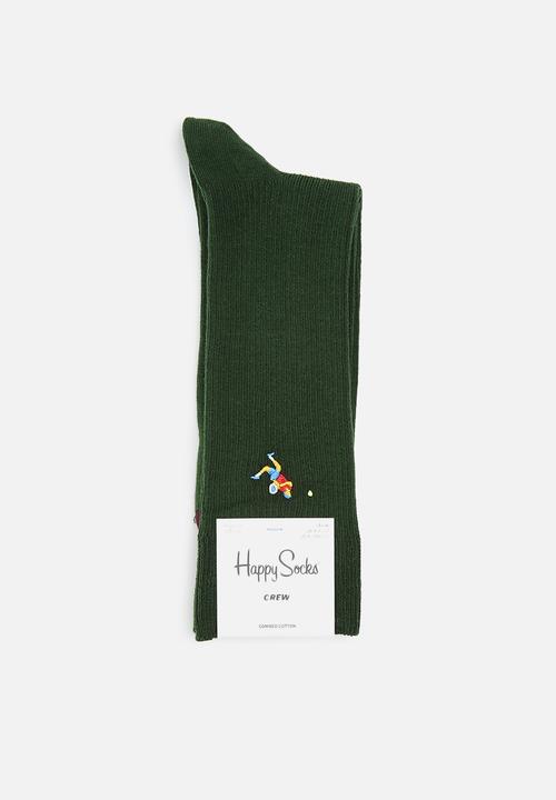 Happy Socks - Ribbed embroidery game set socks - green 