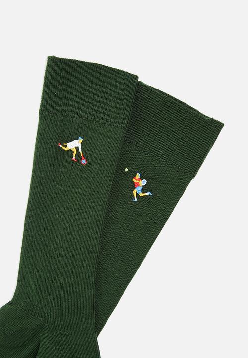 Happy Socks - Ribbed embroidery game set socks - green 
