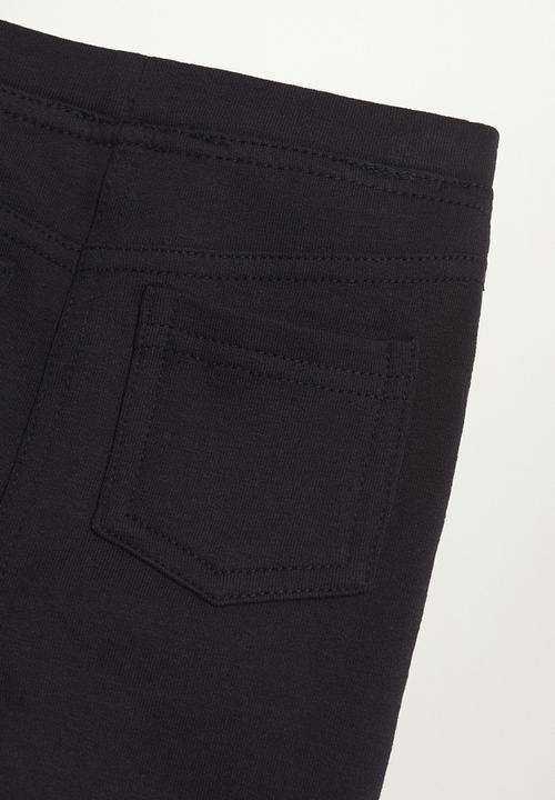 MANGO - Leggings terry - black