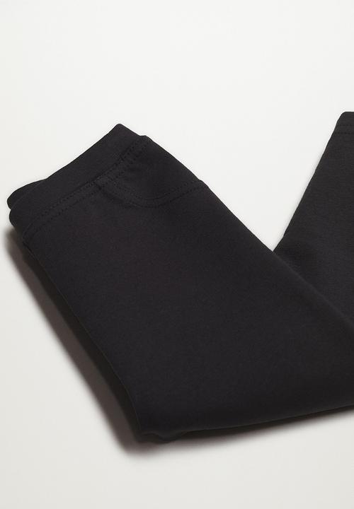 MANGO - Leggings terry - black