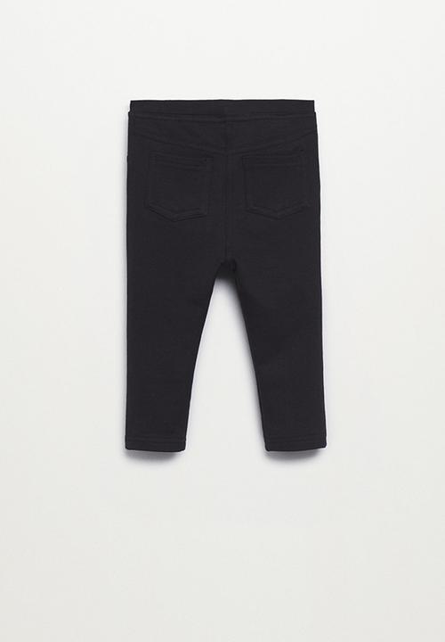 MANGO - Leggings terry - black
