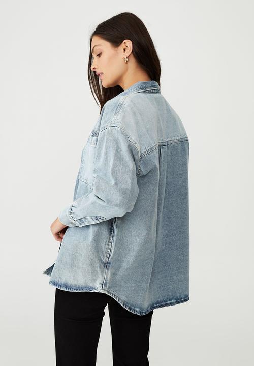 Cotton On - Denim shacket - blue splice