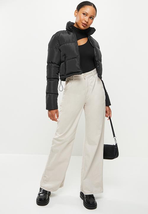 dailyfriday - Crop puffer - black