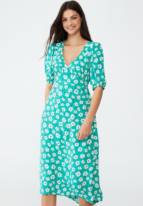 Cotton On - Bella midi dress - tilly daisy vibrant green