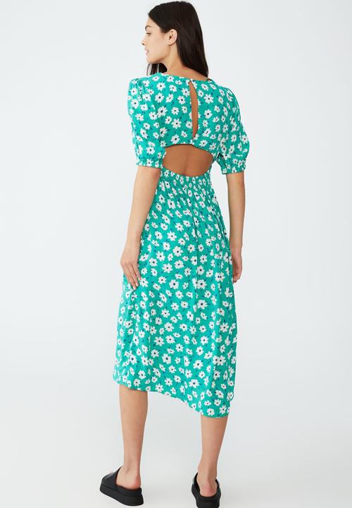Cotton On - Bella midi dress - tilly daisy vibrant green