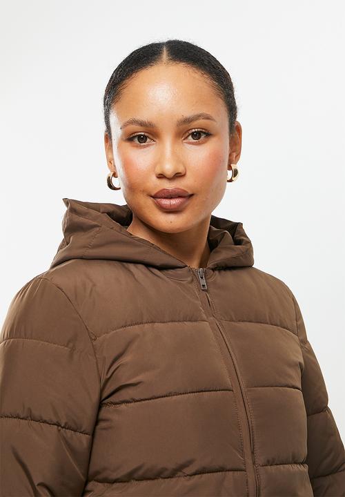 dailyfriday - Crop puffer - chocolate