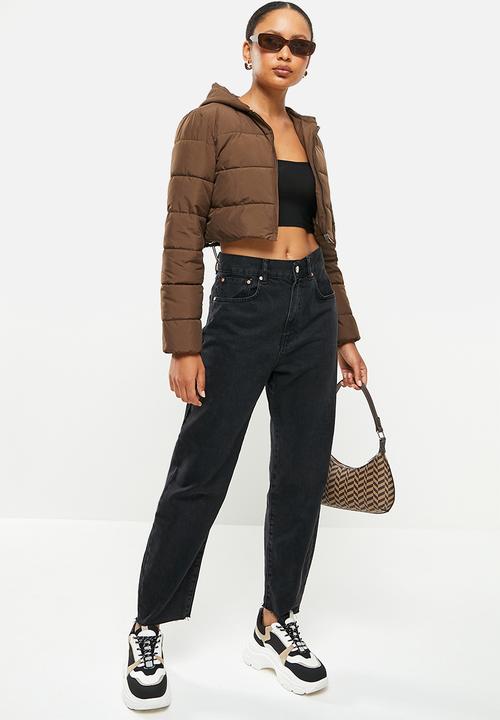 dailyfriday - Crop puffer - chocolate