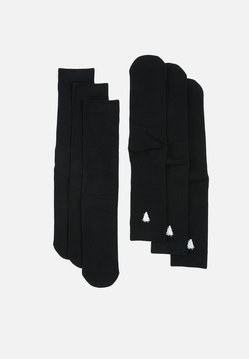 Crooks & Castle - Medusa silhouette crew socks - black