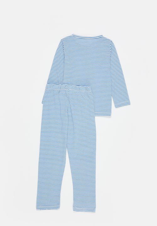Trendyol - Stripe pjs set - blue & white 