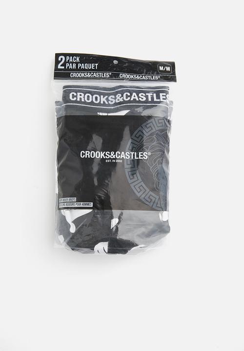 Crooks & Castle - 2 Pack airgun boxers - black