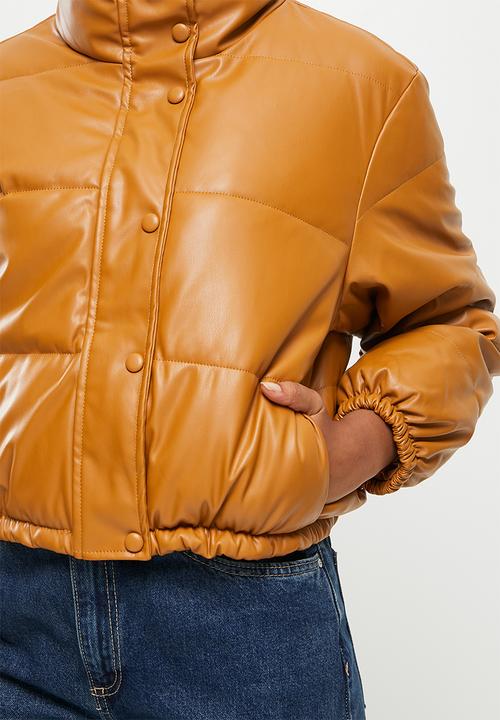 dailyfriday - Pu puffer jacket - tan