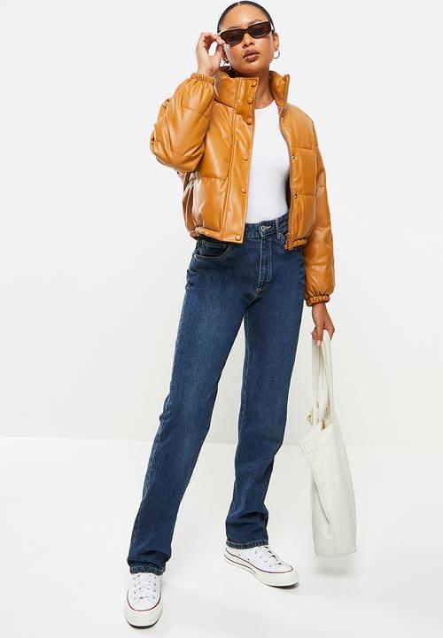 dailyfriday - Pu puffer jacket - tan