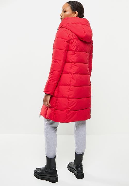 dailyfriday - Longer length puffer - red