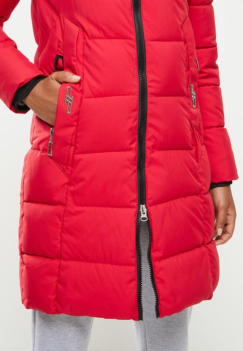 dailyfriday - Longer length puffer - red