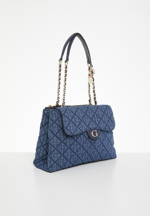 GUESS - Gillian high society satchel - denim