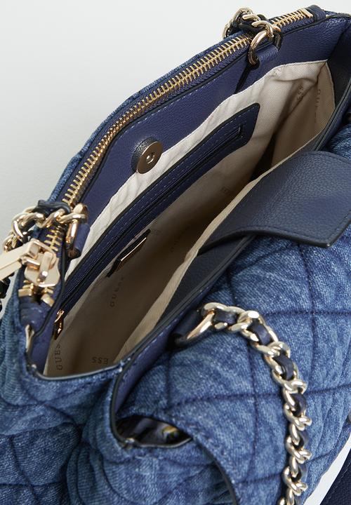 GUESS - Gillian high society satchel - denim