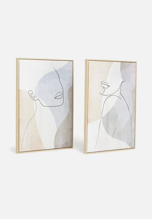 Sixth Floor - Minimalist single line art - set of 2
