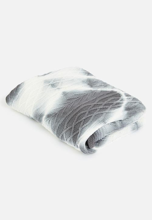 Sixth Floor - Cotton knitted throw - white