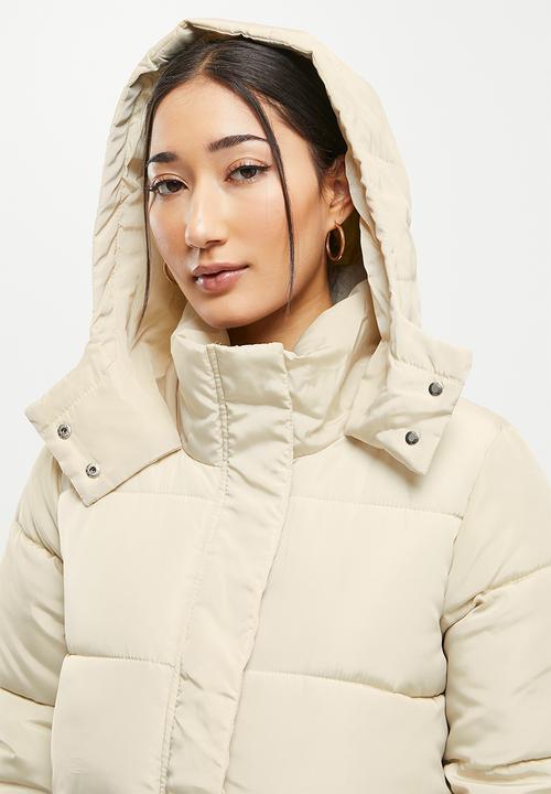 dailyfriday - Midi length puffer - off white
