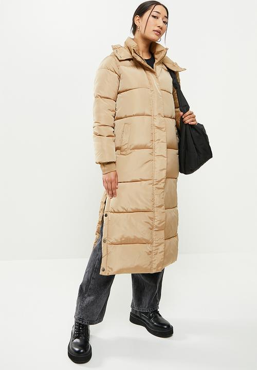 dailyfriday - Midi length puffer - light brown