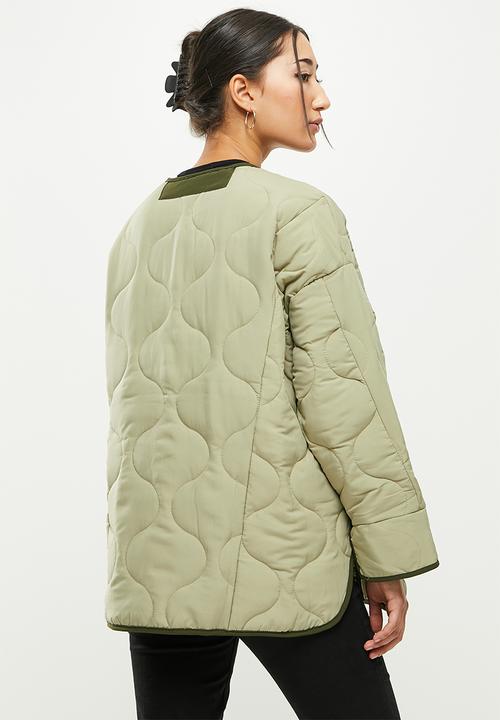 dailyfriday - Quilted shacket - sage