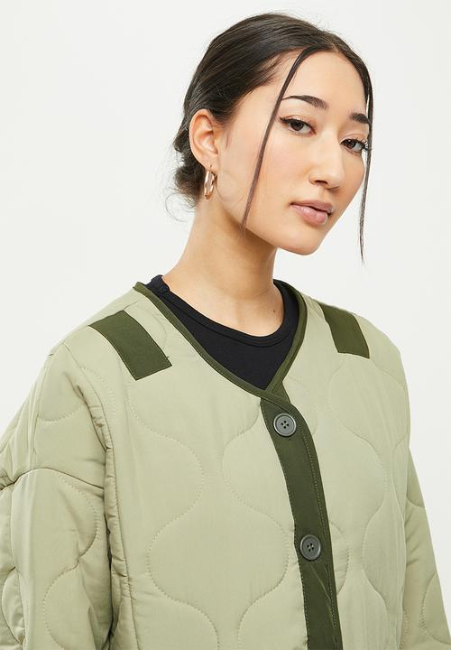 dailyfriday - Quilted shacket - sage