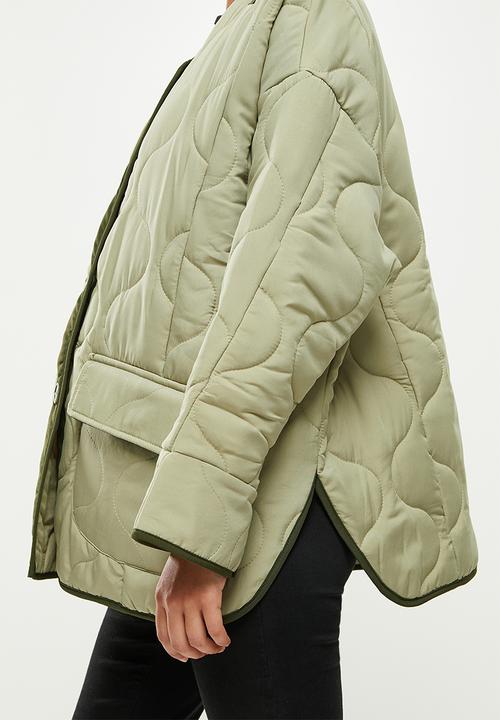 dailyfriday - Quilted shacket - sage