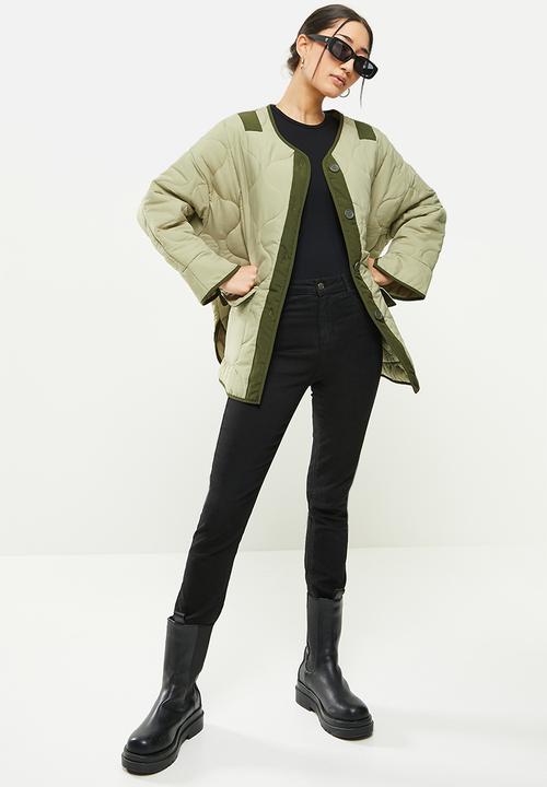 dailyfriday - Quilted shacket - sage