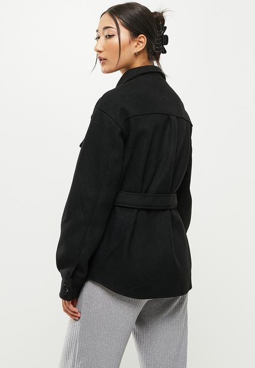 dailyfriday - Belted shacket - black